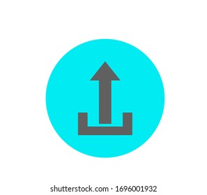 icono de carga creado por ilustración, símbolo de carga de color azul aislado en fondo blanco