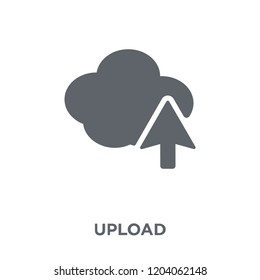 Upload icon. Upload design concept from  collection. Simple element vector illustration on white background.