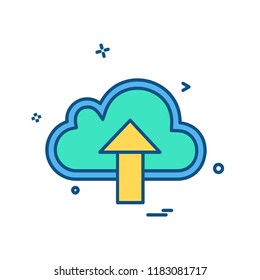 Upload icon design vector