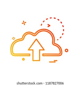 Upload icon design vector