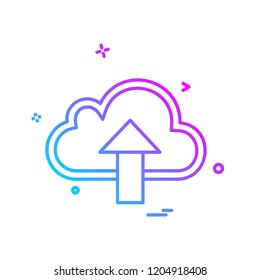 Upload icon design vector