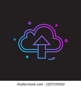 Upload icon design vector