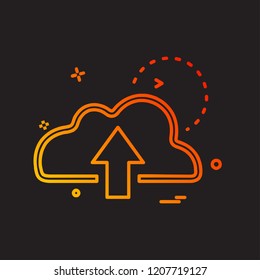 Upload icon design vector