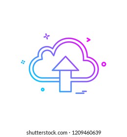 Upload icon design vector