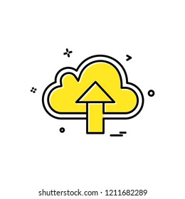 Upload icon design vector