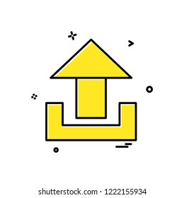 Upload icon design vector