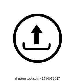 Upload Icon. download button Single symbol design illustrator