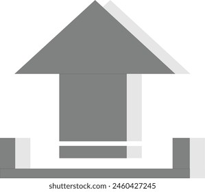upload icon eps black and shadow