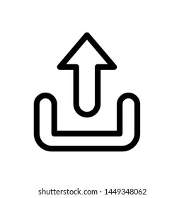 Upload icon file , best vector template logo design emblem isolated illustration ,connection outline solid background white