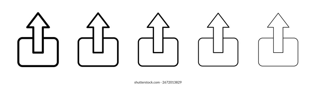 Upload icon filled flat sign concept for web design.