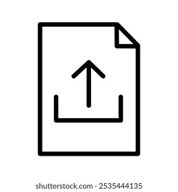 Icono Cargar Ilustración de arte plano en el contorno