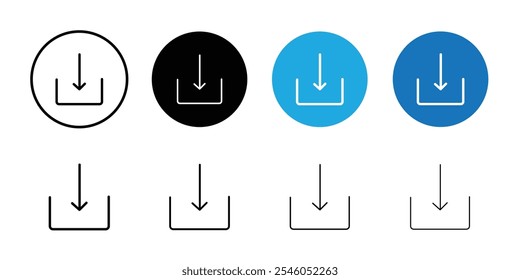 Icono de Cargar Ilustración de arte plano en el contorno