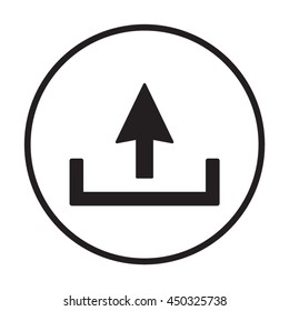 Upload  icon. Flat design.