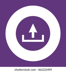 Upload  icon. Flat design.  