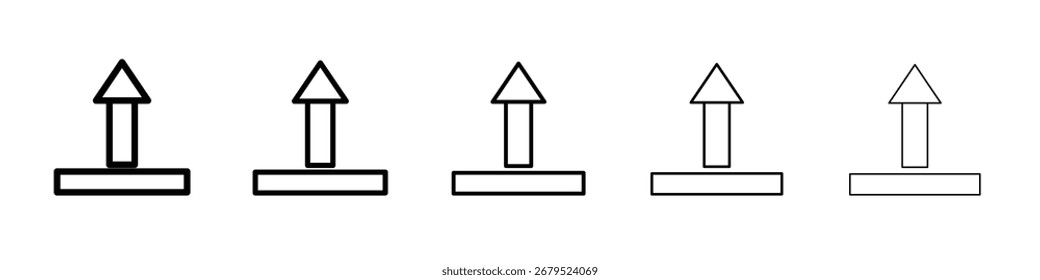 Upload Icon Flat design on isolated background