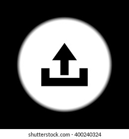 Upload icon. Flat design style eps 10