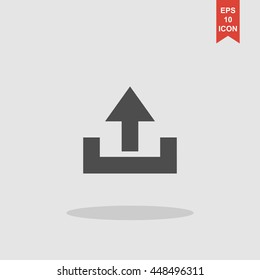 Upload icon. Flat design style eps 10