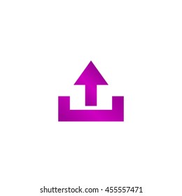 Upload icon. Flat design style eps 10