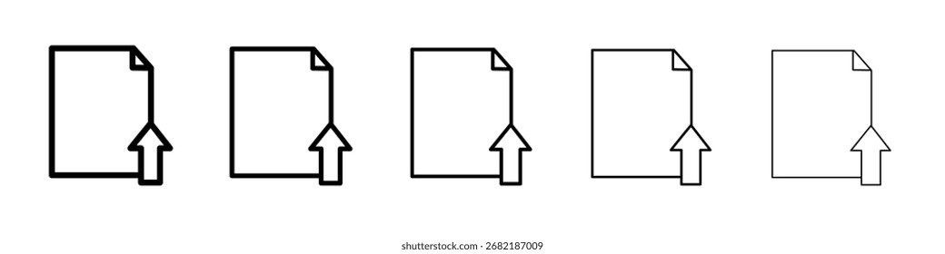 Upload icon flat illustration set logo