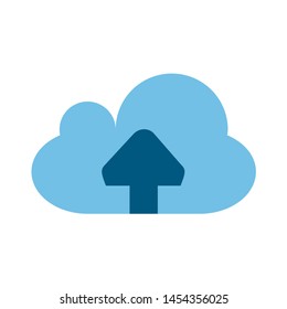 upload icon. flat illustration of upload. vector icon. upload sign symbol