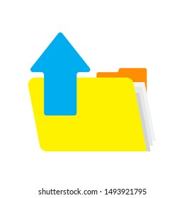upload icon. flat illustration of upload vector icon. upload sign symbol for web