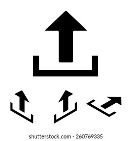 upload icon. Flat isometric style