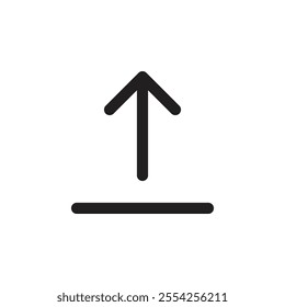 Upload icon Flat line illustration