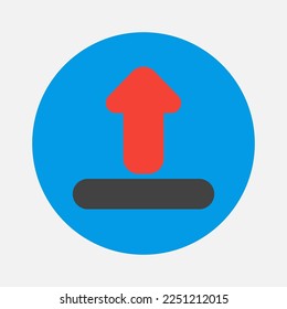 Upload icon in flat style about essentials, use for website mobile app presentation