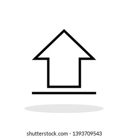 Upload icon in flat style. Upload symbol for your web site design, logo, app, UI Vector EPS 10.