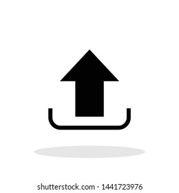 Upload icon in flat style. Uploading symbol for your web site design, logo, app, UI Vector EPS 10.