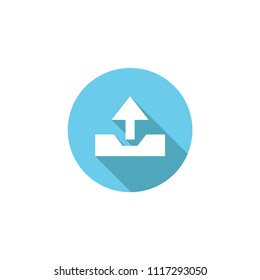 Upload icon flat vector design