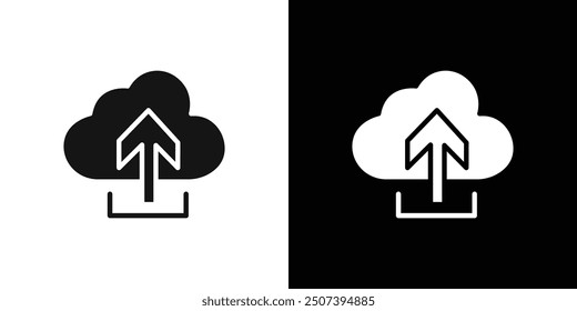Upload Icon Flat vector set outline