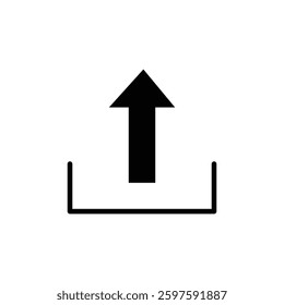 Upload icon Flat vector set outline