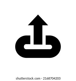 Upload Icon in Glyph Style. Release Symbol. Applied for Design Element, Presentation, Website or Apps