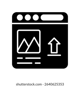 Upload Icon Glyph Vector Illustration