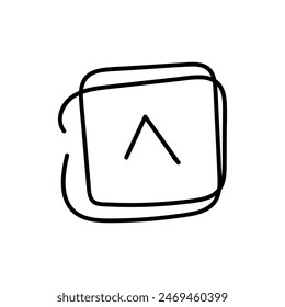 Icono de Cargar dibujado a mano estilo color negro