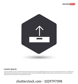 Upload icon. Hexa White Background icon template