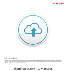 Upload Icon Hexa White Background icon template