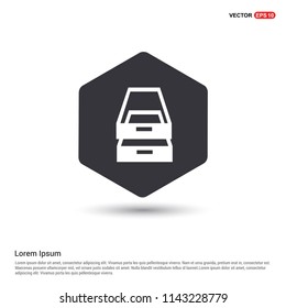 Upload icon. Hexa White Background icon template - Free vector icon