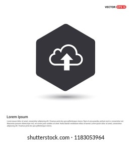 Upload Icon Hexa White Background icon template - Free vector icon