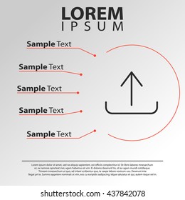 upload icon. upload infographics template