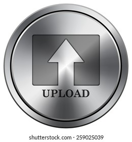 Upload icon. Internet button on white background. EPS10 Vector. 