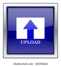 Upload icon. Internet button on white background. EPS10 vector.
