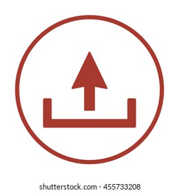 Upload    icon,  isolated. Flat  design.