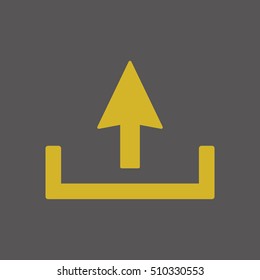 Upload   icon,  isolated. Flat  design.