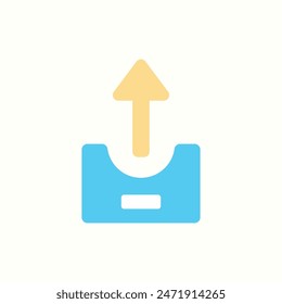 upload icon, isolated flat ui icon set