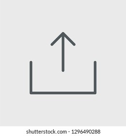 Upload icon isolated on background. Arrow up symbol modern, simple, vector, icon for website design, mobile app, ui. Vector Illustration