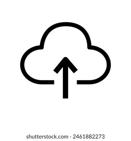 Upload icon isolated on white background.