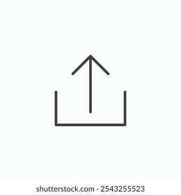 Upload icon isolated on white background