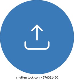 Upload icon. Line style upload vector